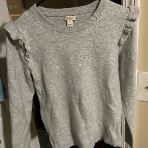 J CREW xs sweater w/ ruffles